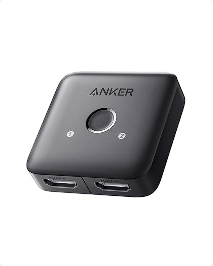 A83H10A1 Anker HDMI Switch (2 in 1 out) Gray A83H10A1 Anker HDMI Switch (2 in 1 out) Gray