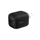 Belkin 45W PD PPS Dual USB-C GaN Charger, Black