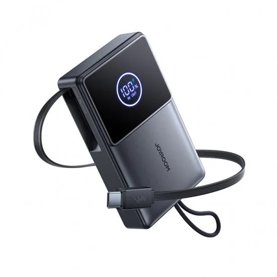 Joyroom stretch cable JR-PR1 power bank 10000mAh black Joyroom stretch cable JR-PR1 power bank 10000mAh black