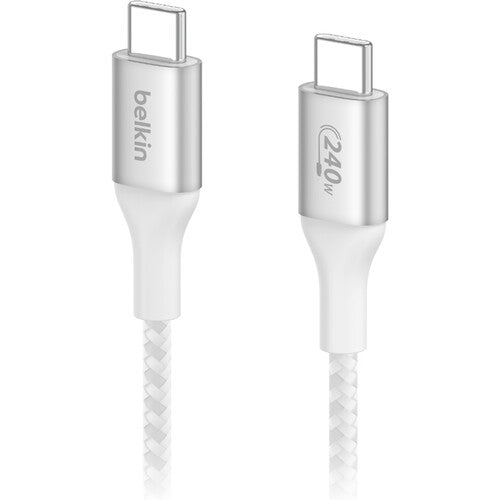 Belkin BOOST CHARGE 240w USB-C to USB-C Cable, 2M, White Belkin BOOST CHARGE 240w USB-C to USB-C Cable, 2M, White