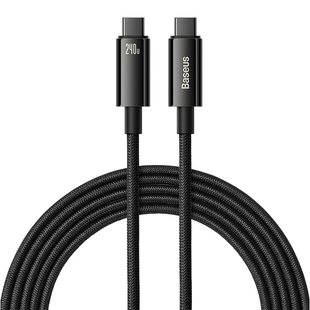 Baseus Tungsten Gold Fast Charging Data Cable Type-C to Type-C 240W 2m Black Baseus Tungsten Gold Fast Charging Data Cable Type-C to Type-C 240W 2m Black