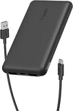 Belkin BPB011btBK 10K Power Bank with USB-C 15W, Dual USB-A, 15cm USB-A to C Cable, Black
