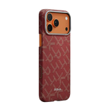 Pitaka: PITAKA Monogram-Gold/Red Ultra-Slim Case for iPhone 17 Pro max