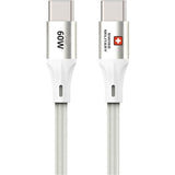 SWISS: SWISS MILITARY USB-A TO USB-C CABLE 60W (2M)-WHITE