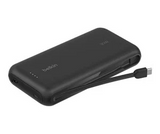 Belkin 20k PD30w Integrated USB-C Cable Power Bank, Black