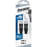 ENERGIZER: ENERGIZER 100W USB-C TO USB-C CABLE-BLACK