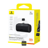 OS-Baseus Compact Fast Charging Power Bank Type-C Edition 5000mAh 20W Cluster Black
