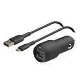 BELKIN: BELKIN DUAL USB CAR CHARGER-BLACK