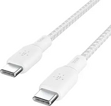 Belkin BOOST CHARGE 100w USB-C to USB-C Laptop Charging Cable Braided 2M White